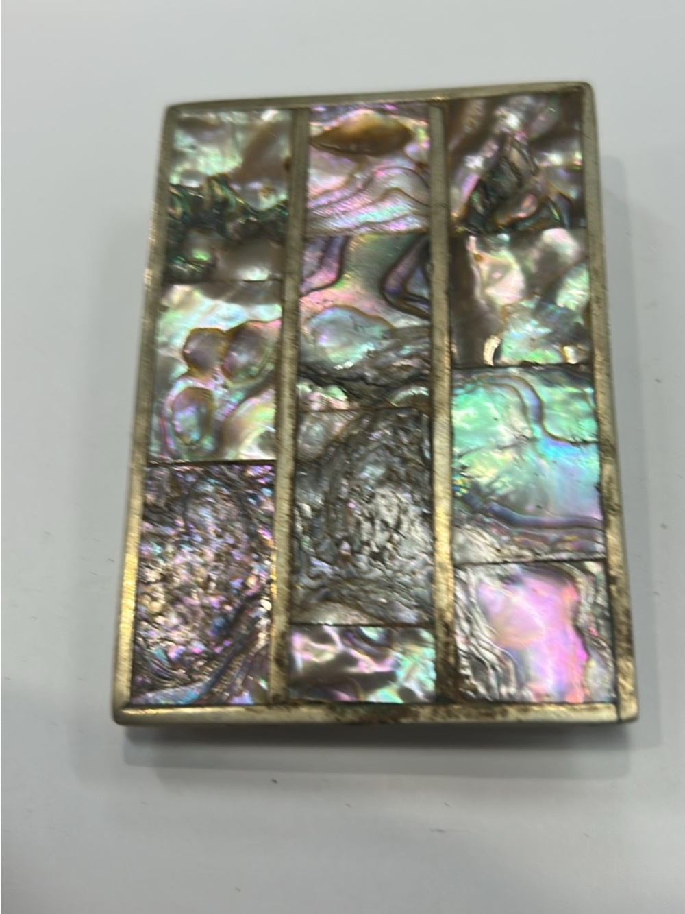 Abalone Inlay Decorative, belt buckle Iridescent Shell Accent